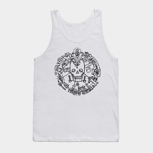 Cardboard Cowboy Resurrection Hieroglyph Black Tank Top